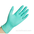 Guantes médicos de látex verde